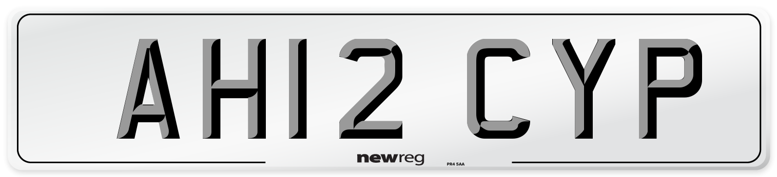 AH12 CYP Number Plate from New Reg